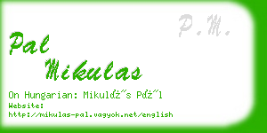 pal mikulas business card